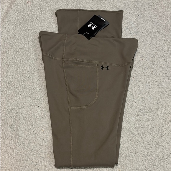 Under Armour UA Motion Flare Pants High Waist Taupe/olive green size M- - Picture 13 of 13